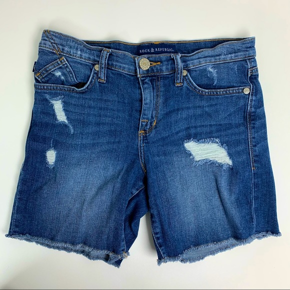 Rock & Republic Pants - Rock & Republic Women’s Distressed Denim Shorts 8